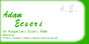 adam ecseri business card